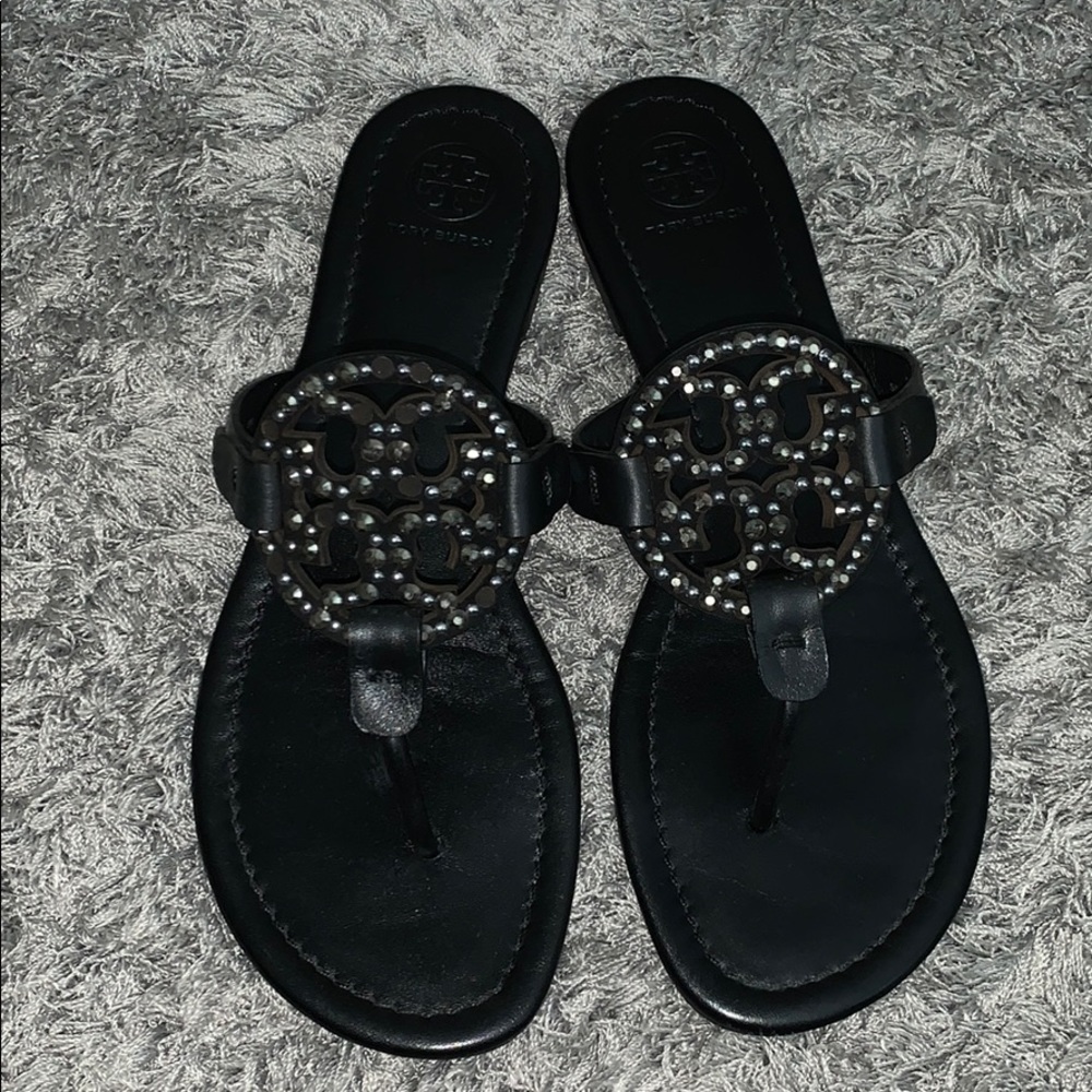 Authentic Tory Burch Miller embellished sandal